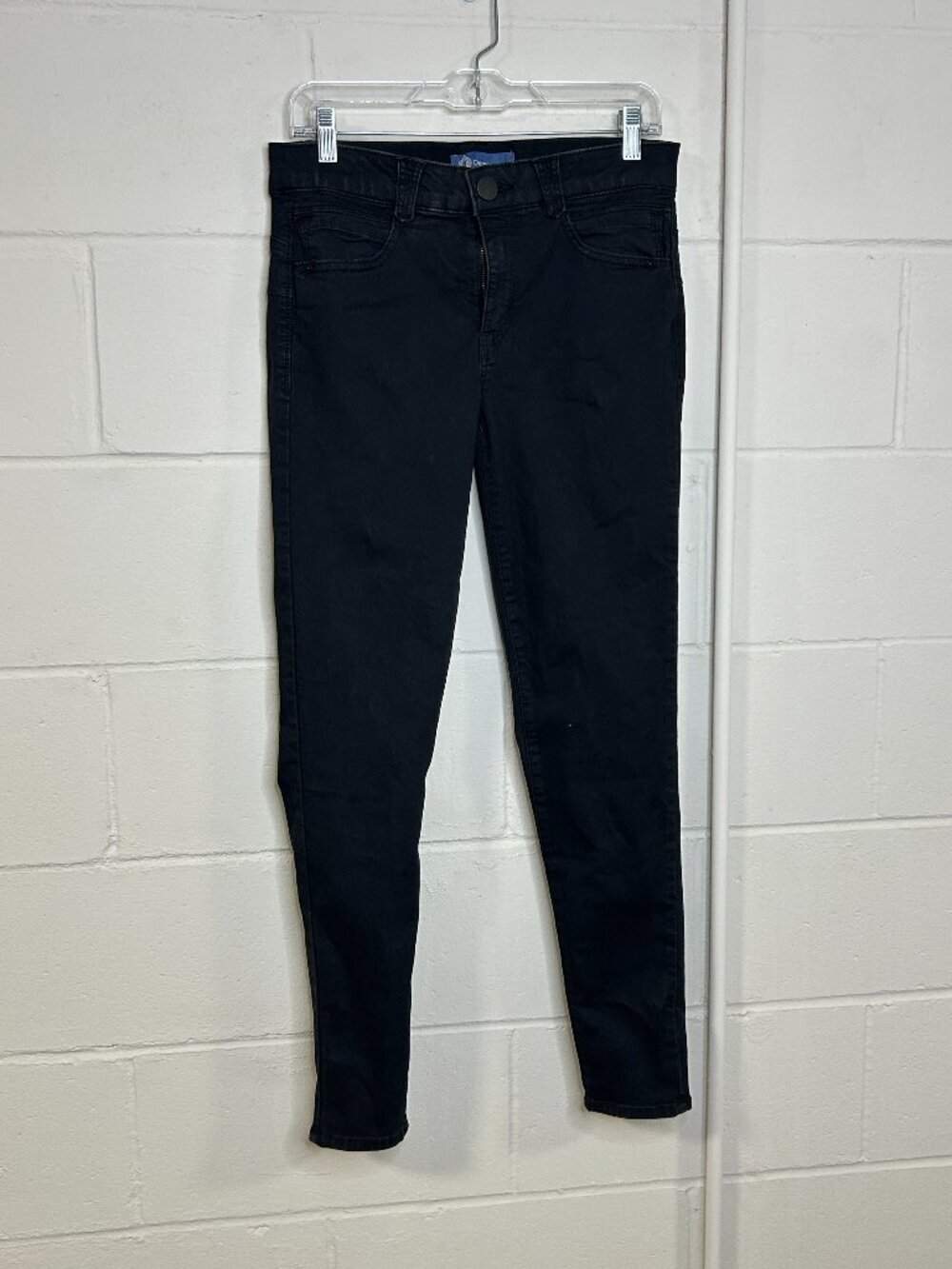 Democracy Jeans Womens 8 Ab Solution Skinny Fit Black Denim Stretch Mid Rise